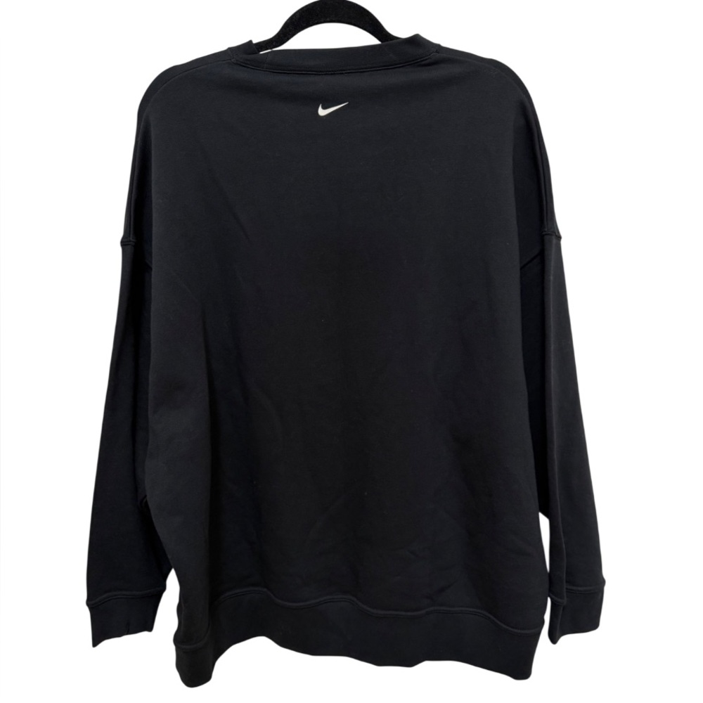 Nike Sportswear NWT Oversized Fleece Crew Neck Sweatshirt Black Women’s Small - Picture 3 of 14